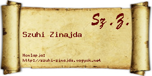 Szuhi Zinajda névjegykártya